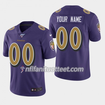 Miesten Baltimore Ravens NFL Pelipaita Custom Nike Violetti 100th